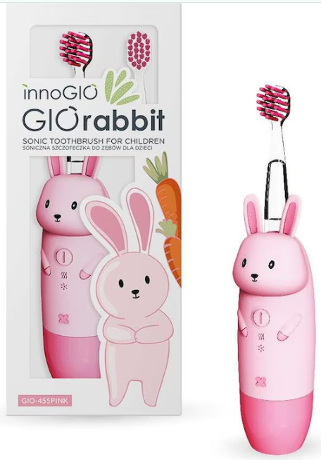 innoGIO Brosse à dents Sonic Lapin rose