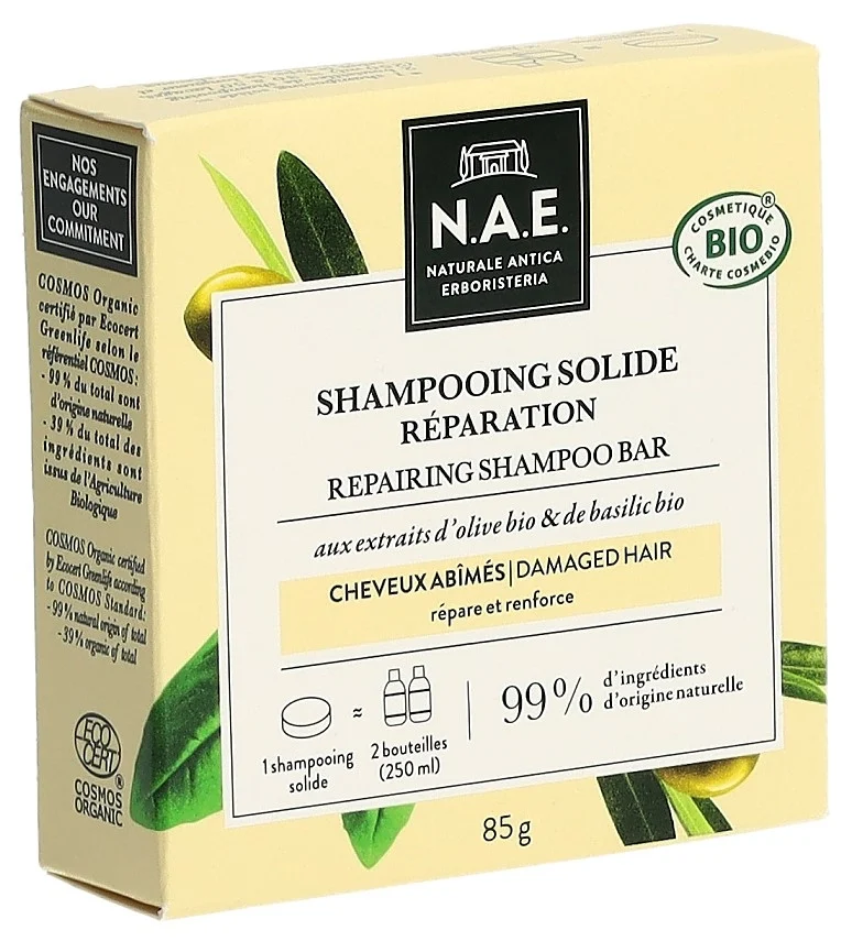 Naturale Antica Erboristeria Solid Soap Shampooing usage quotidien 85g