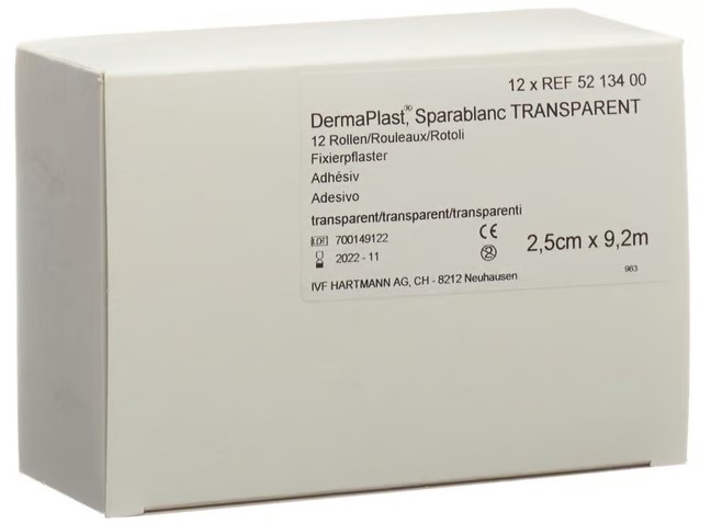 SPARABLANC TRANSPAR sparadrap 2.5cmx9.2m 12 pièces