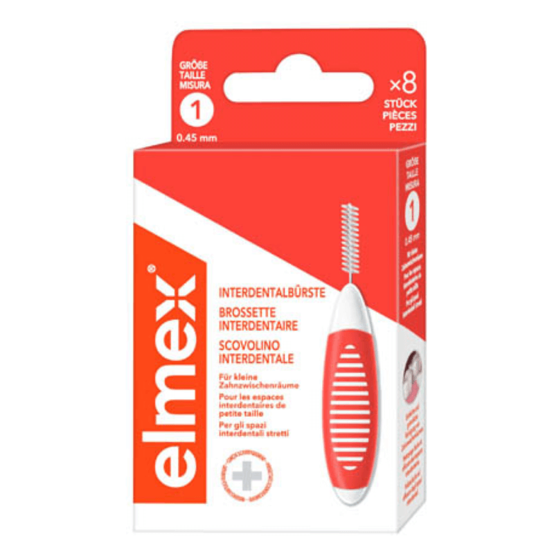 elmex brosses interdentaires 0.45mm orange 8 pièces