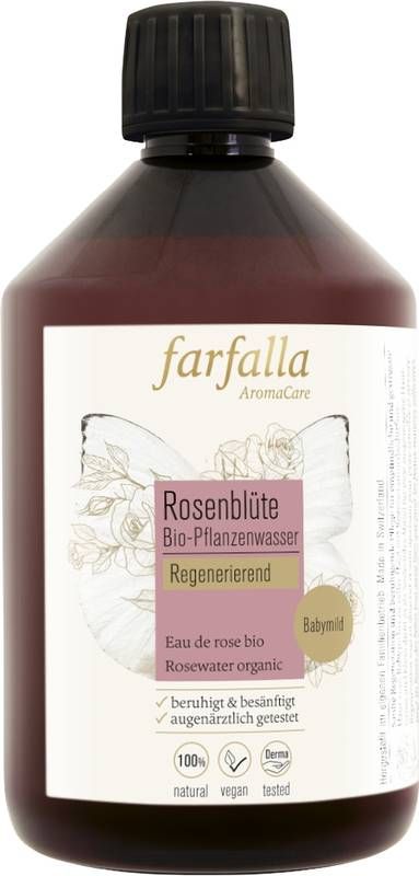 Eau végétale bio FARFALLA Fleurs de rose Fl 500ml Eau végétale bio FARFALLA Fleurs de rose Fl 500ml