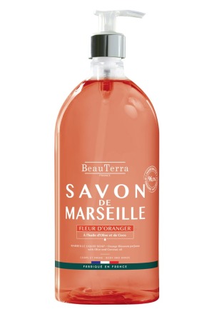 BeauTerra Savon liquide de Marseille Fleur d'Oranger 1000ml BeauTerra Savon liquide de Marseille Fleur d'Oranger 1000ml
