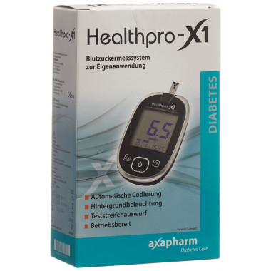 Healthpro-X1 Lecteur de glycémie Axapharm