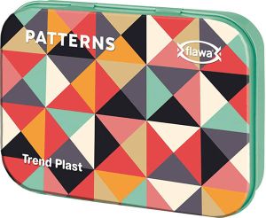 Flawa Trend Plast Patterns Tin Box 20 pièces