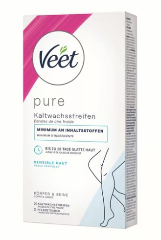 VEET Bandes de cire froide jambes&corps Sens 10 x 2 pièces