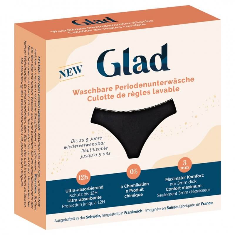 Glad nuit sous-vêtements périodiques lavables XS légers