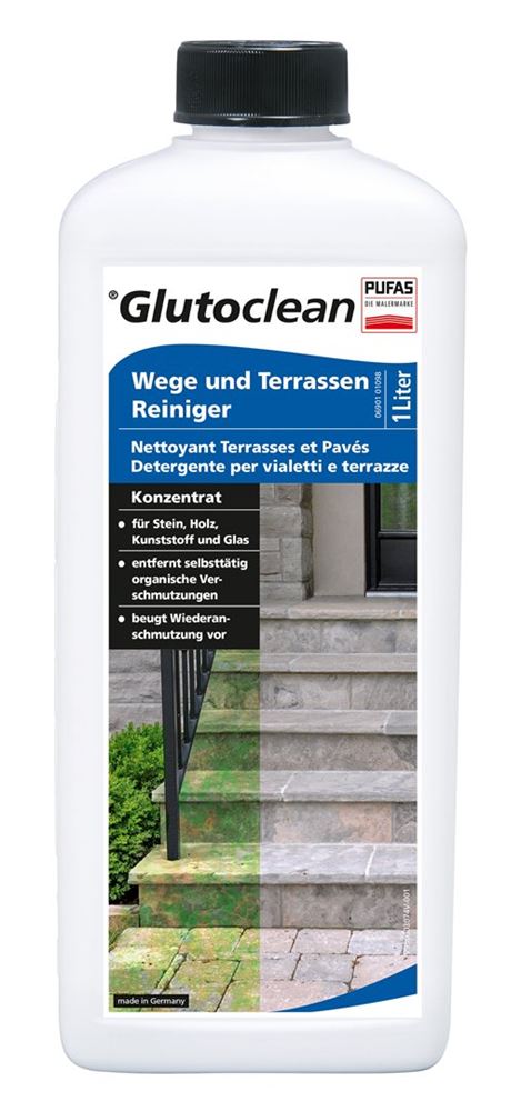 GLUTOCLEAN nettoyant chemins + terrasses Fl 1lt GLUTOCLEAN nettoyant chemins + terrasses Fl 1lt