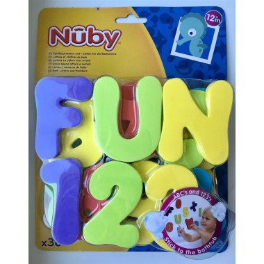 Nuby Alphabet et chiffres pour le bain 36 pièces