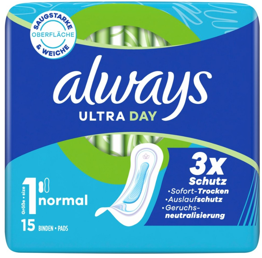 Always Ultra serviette hygiénique normale 15 pièces