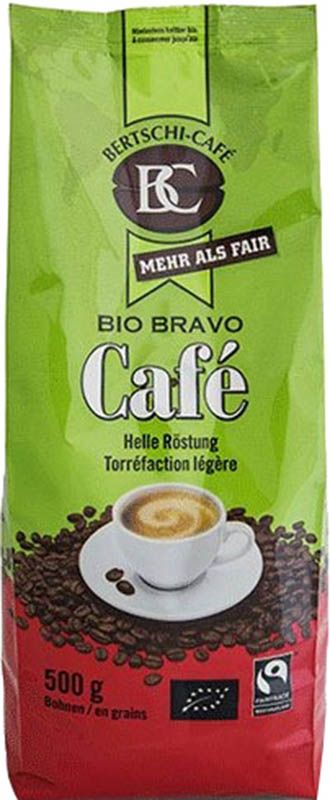 BC CAFE BIO BRAVO Grains de café entiers 500g