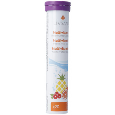 Livsane Multivitamines saveur fruits tropicaux 20 pièces Livsane Multivitamines saveur fruits tropicaux 20 pièces