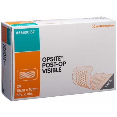 OPSITE POST OP VISIBLE pansement transparent 15x10cm 20 pièces OPSITE POST OP VISIBLE pansement transparent 15x10cm 20 pièces