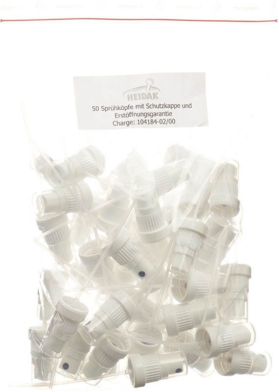 Têtes de pulvérisation HEIDAK avec capuchon de protection et garantie de première ouverture 50 pièces Têtes de pulvérisation HEIDAK avec capuchon de protection et garantie de première ouverture 50 pièces
