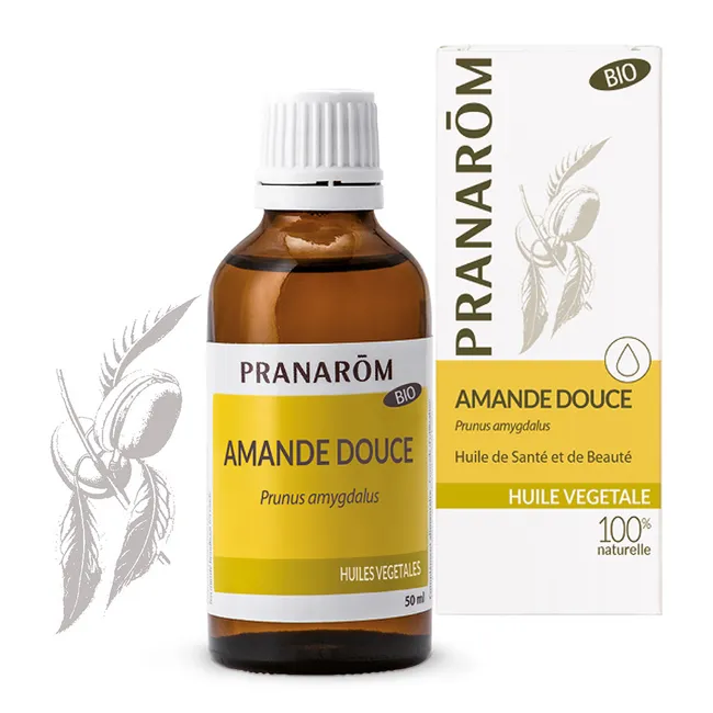 PRANAROM Huile végétale d'amande douce BIO Fl 50ml PRANAROM Huile végétale d'amande douce BIO Fl 50ml