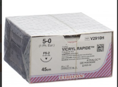 VICRYL RAPID 45cm non teinté 5-0 FS-2 36 pièces