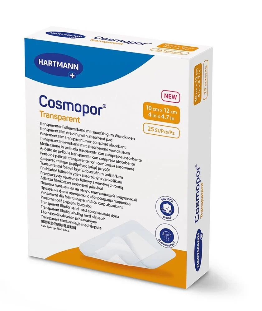 Cosmopor transparent 10x12cm stérile 25 pièces