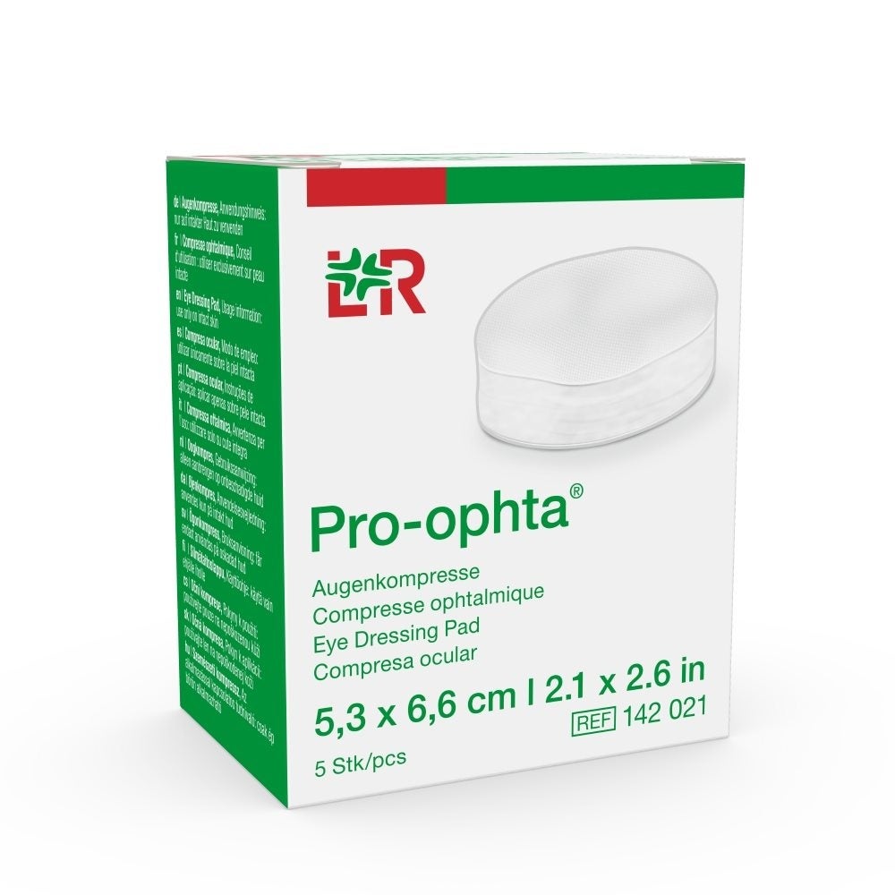 Compresses oculaires Pro-ophta 5.3x6.6cm stérile 5 pièces