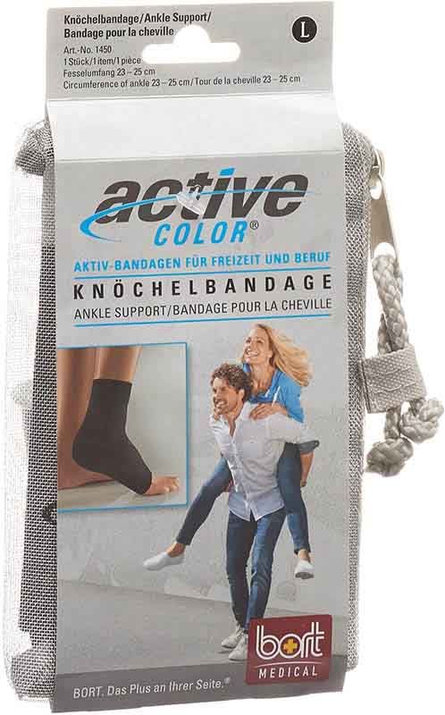 BORT ActiveColor bandage de cheville L +23cm noir BORT ActiveColor bandage de cheville L +23cm noir
