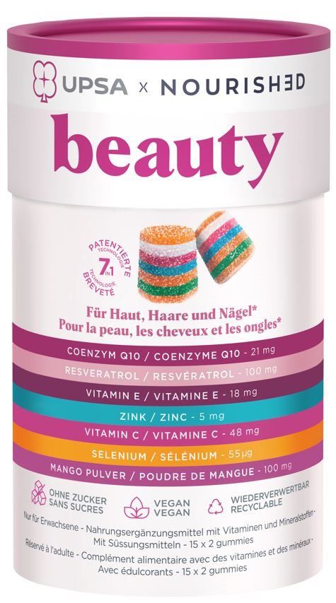 UPSA X NOURISHED Beauty Gummies Boîte de 30 pièces UPSA X NOURISHED Beauty Gummies Boîte de 30 pièces