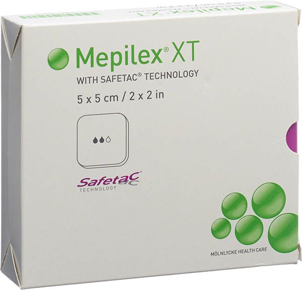 Mepilex Safetac XT 5x5cm stérile 5 pièces