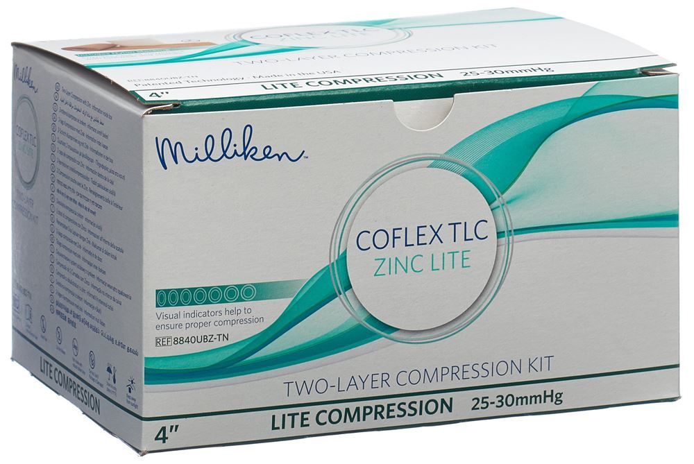 Kit de compression CoFlex TLC Zinc Lite 10cm 25-30 mmHG sans latex