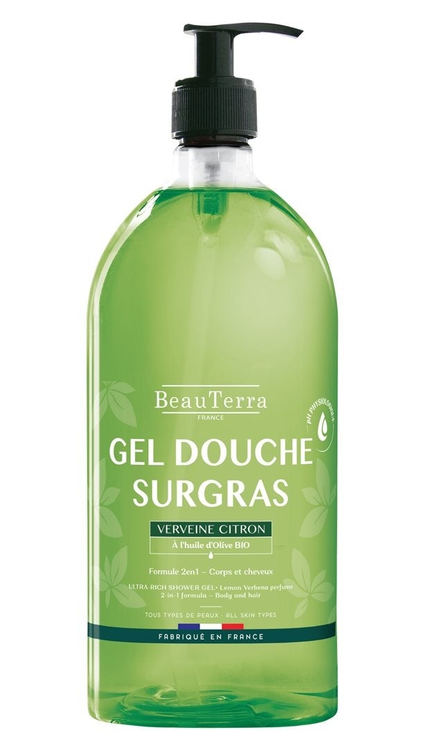 BeauTerra gel douche riche verveine citronnée 1000ml BeauTerra gel douche riche verveine citronnée 1000ml