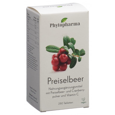 Comprimés d'airelle rouge Phytopharma 280 pièces Comprimés d'airelle rouge Phytopharma 280 pièces