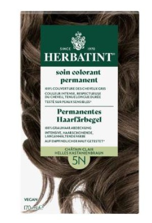 HERBATINT Gel colorant pour cheveux 5N Brûlure de châtaigne claire 170 ml