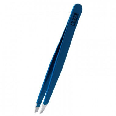 Pincette Rubis oblique bleue Inox Pincette Rubis oblique bleue Inox