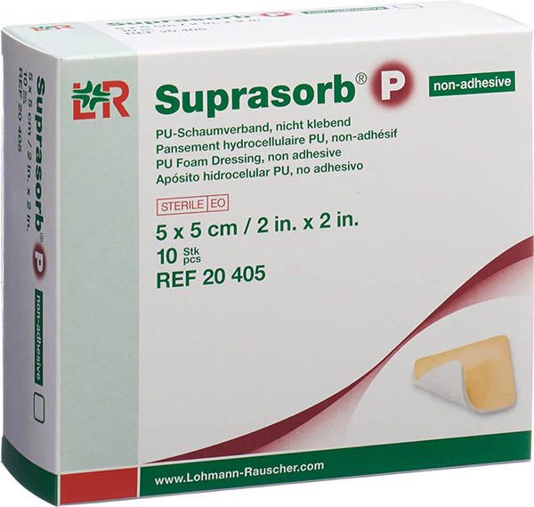 Suprasorb P pansement mousse 5x5cm non adhésif 10 pièces