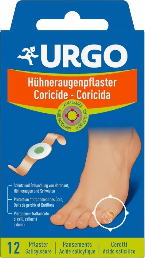 URGO pansements pour cors avec acide salicylique 12 pièces