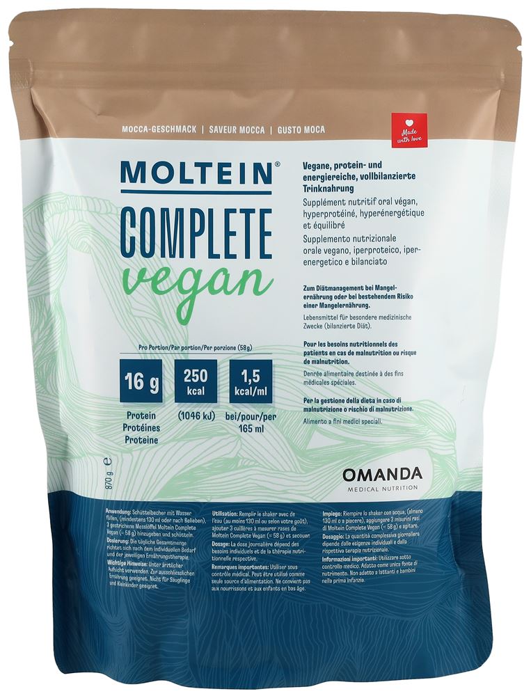 MOLTEIN Complete Vegan Mocca Btl 870g MOLTEIN Complete Vegan Mocca Btl 870g