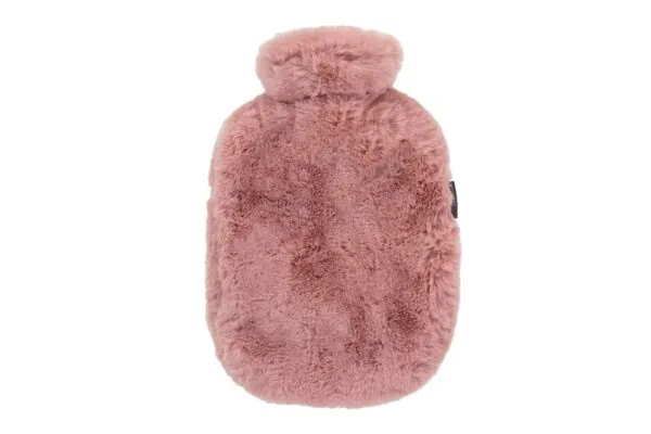 Bouteille d'eau chaude FASHY 2l Housse en peluche ex so rouge clair