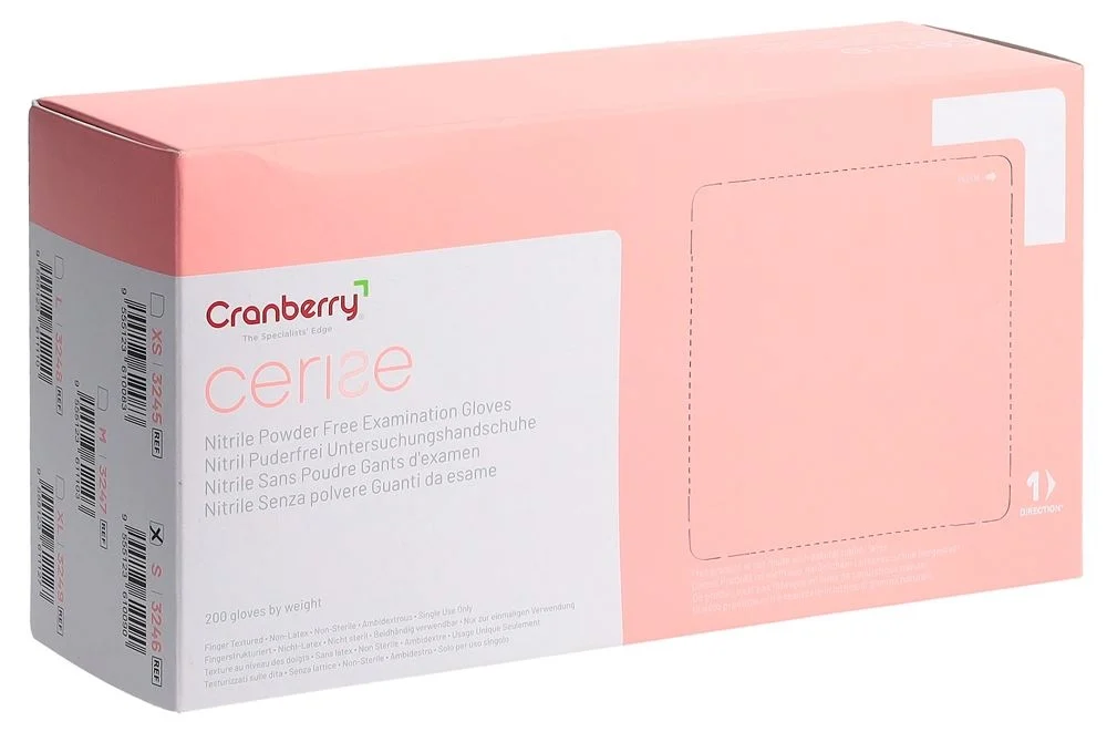 CRANBERRY Cerise Gants en nitrile S 200 pièces