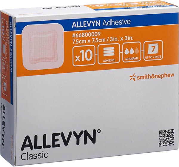 Allevyn Adhesive Pansement adhésif 7.5x7.5cm 10 pièces Allevyn Adhesive Pansement adhésif 7.5x7.5cm 10 pièces
