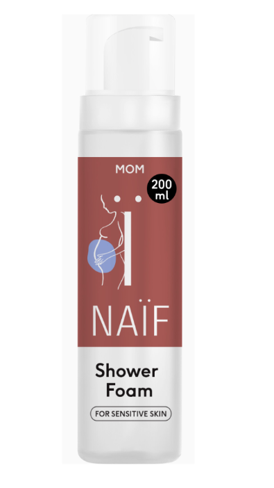 Mousse de douche Naïf pour femmes enceintes, flacon de 200 ml