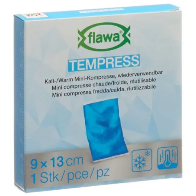 Tempress Compresse froid/chaud 9x13cm bleu avec non-tissé