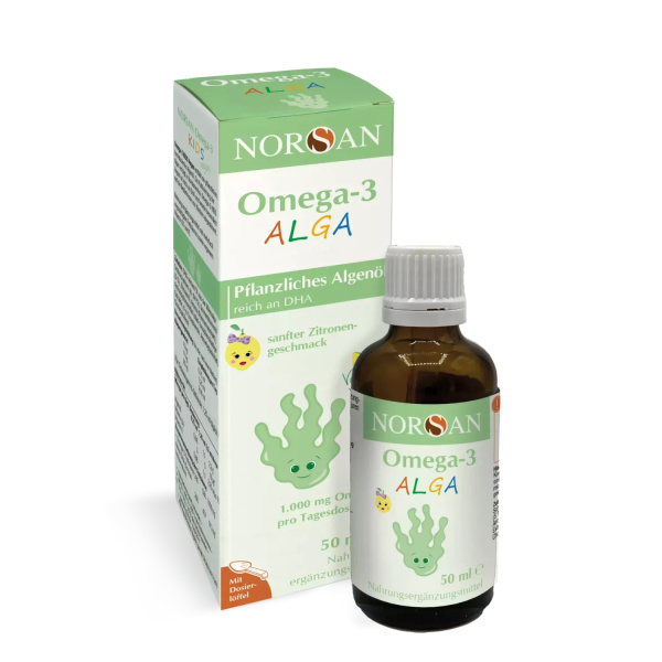 NORSAN Huile d'ALGA Oméga-3 végétalienne, flacon de 50ml NORSAN Huile d'ALGA Oméga-3 végétalienne, flacon de 50ml