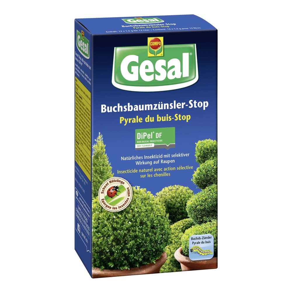 GESAL Stop Pyrale du buis DiPel DF 12 x 1.5g GESAL Stop Pyrale du buis DiPel DF 12 x 1.5g