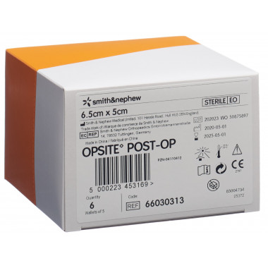 Pansement film Opsite Post OP 6.5x5cm stérile 6 x 5 pièces