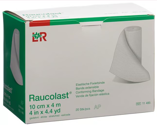 Raucolast bande de fixation élastique 10cmx4m 20 pièces