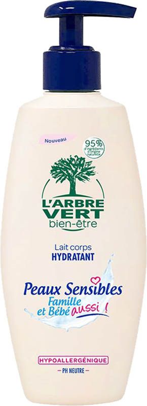 L'ARBRE VERT Lait corporel écologique hydratant Peaux sensibles 250ml