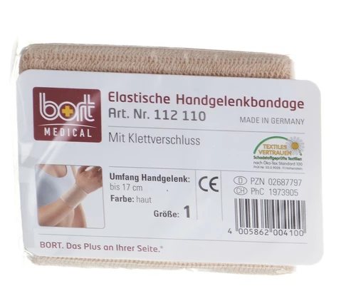 BORT Bandage pour poignet Velcro 8cm Gr2 -19cm beige BORT Bandage pour poignet Velcro 8cm Gr2 -19cm beige