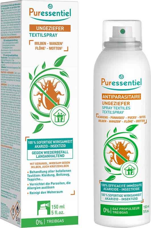 PURESSENTIEL Spray antiparasitaire pour textiles 150ml PURESSENTIEL Spray antiparasitaire pour textiles 150ml