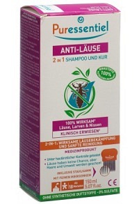 Puressentiel masque shampooing anti-poux 2-en-1 +peigne 150ml Puressentiel masque shampooing anti-poux 2-en-1 +peigne 150ml