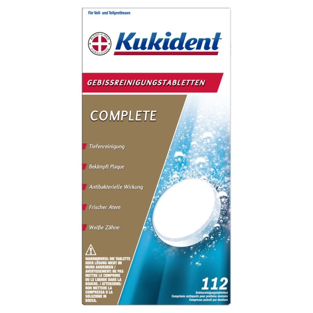 Tablettes de nettoyage Kukident Complete 112 pièces