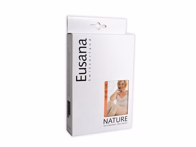 Eusana chauffe-genoux et coudes anatomiques L beige argent 1 paire