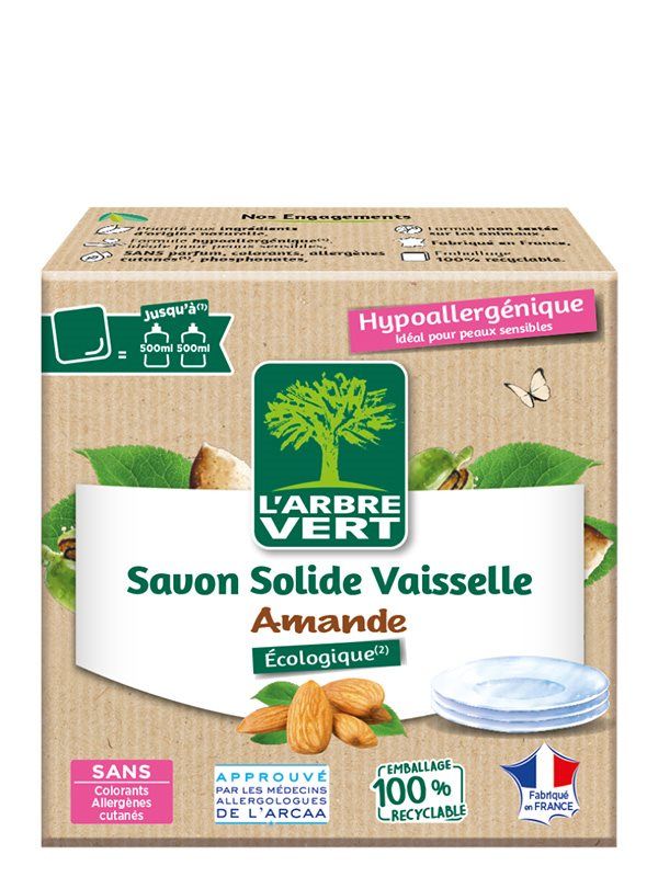 L'ARBRE VERT Savon à rincer solide Amande 125g