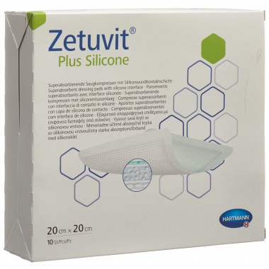 Zetuvit Plus Silicone 20x20cm 10 pièces