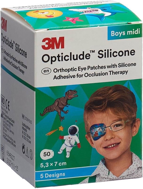 3M OPTICLUDE Silicone Pansements oculaires 5.3x7cm Midi 50 pièces 3M OPTICLUDE Silicone Pansements oculaires 5.3x7cm Midi 50 pièces